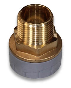 Transition piece 3/4"m x 22mm Brs/PB straight